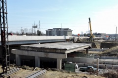 March 2021 - The Bridge deck beams of the old southbound U.S. 1 bridge over Street Road prior to removal.