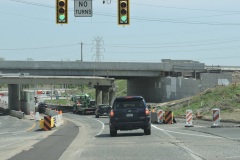 April 2021 - Construction of the new bridge carrying U.S. 1 over Street Road.